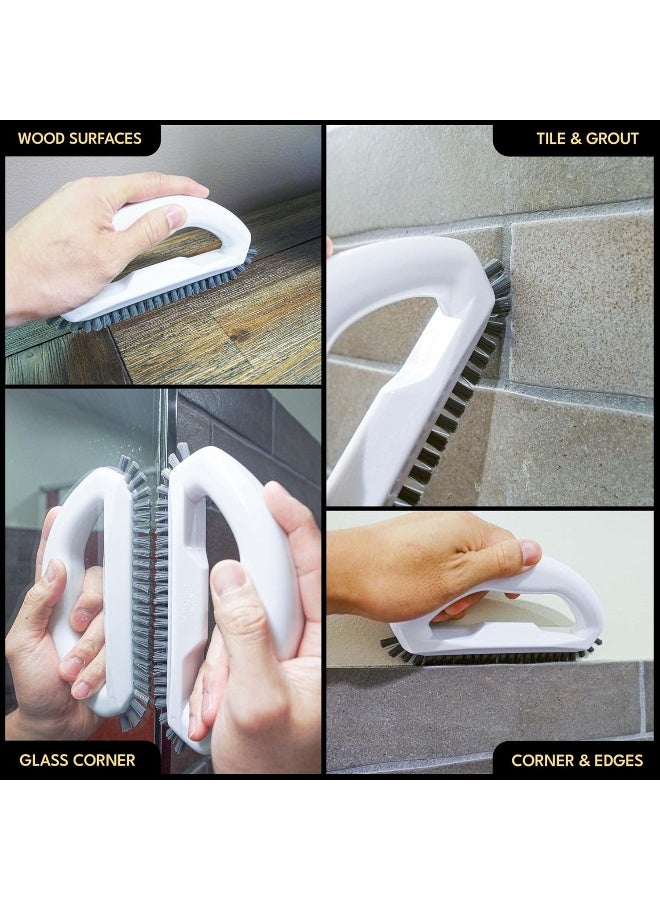 The Crown Choice Grout cleaner brushes with hard bristles angled - Image 3